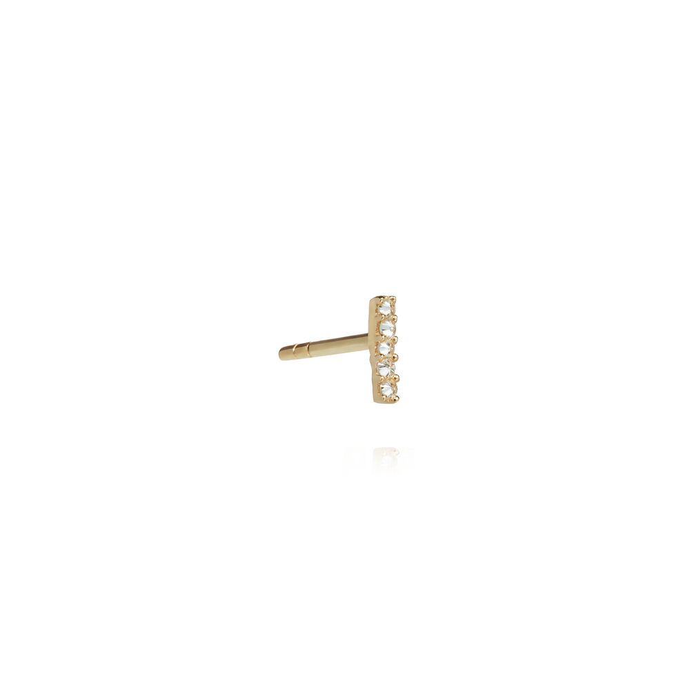 18ct Gold Diamond Initial I Single Stud Earring | Annoushka jewelley